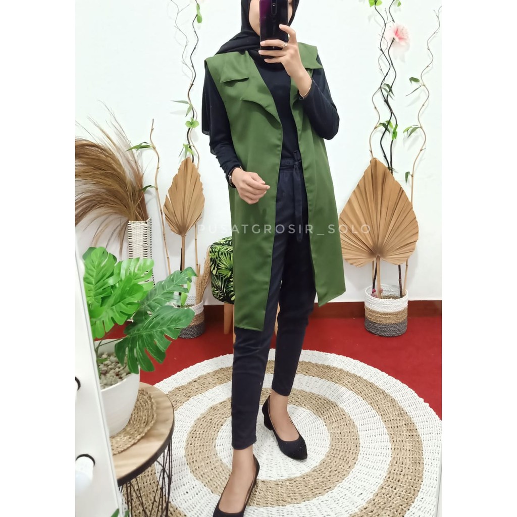 CUCI GUDANG !! OUTER AZALEA PUSATGROSIR_SOLO/CARDIGAN CARDI OUTER WOLFISH MOSSCREPE PREMIUM