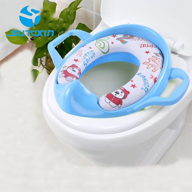 BABY FLOW SOFT POTTY TOILET SEAT RING CLOSET WITH HANDLE Alas Dudukan