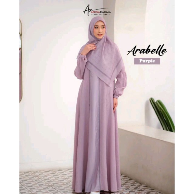 Gamis Arabelle Set ( Long Dress + khimar scarf ) Original new product by Anisa Rahma