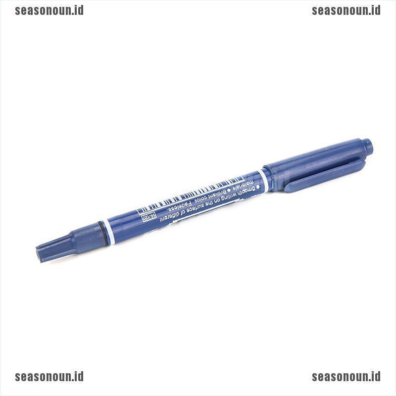 【sea】Permanent Marker Pen Twin Tips Doubled Headed Hook Line For CD DVD Media Disc,