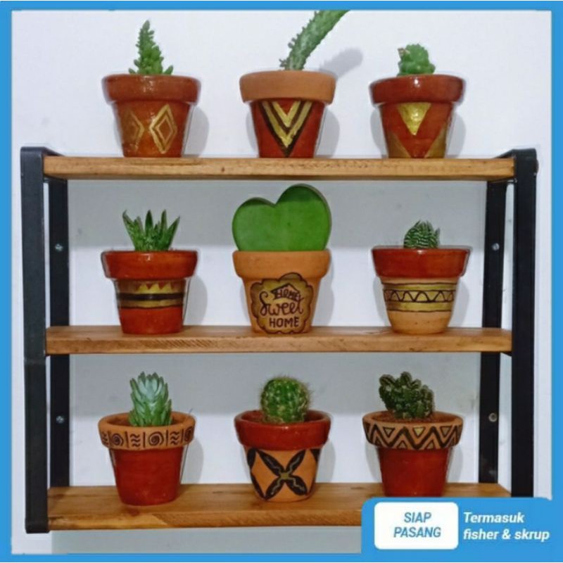 Rak Dinding kayu Serbaguna Kekinian Minimalis/Rak Dinding Kayu Ikan Cupang Hiasan Portable Murah