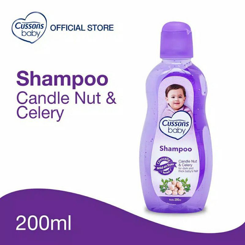 Cussons Shampo Baby 200ml Shampo Bayi Kemiri Aloe Vera Coconut Oil