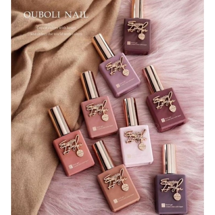 OUBOLI NAIL GEL COLOR SET 20ML KUTEK GEL POLISH CAT KUKU FREE DISPLAY / FRAME
