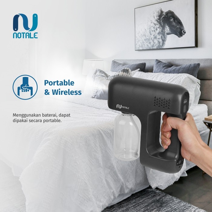 Notale Atomization Disinfectant Portable Nano Spray Gun Disinfectan Humidificator Pest Control 3 Level Speed Penyemprotan Wireless Rumah Kantor Mobil Toko