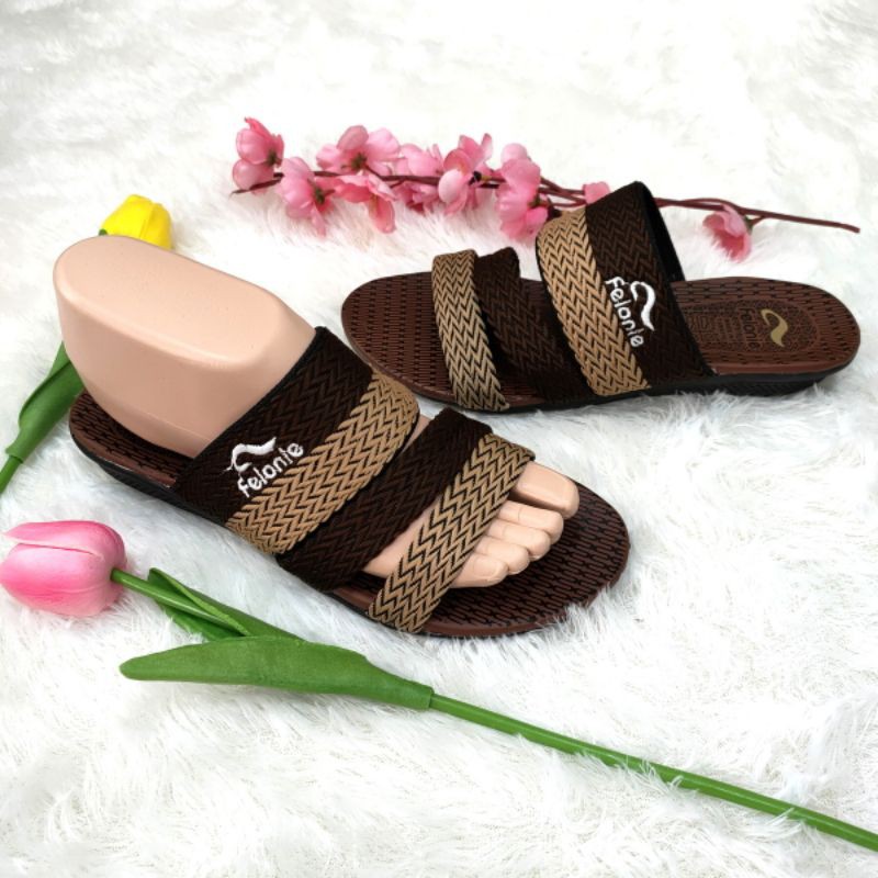 sandal wanita Trendy dan keren murah ( Felonie SF 01)... sandal terbaru turki rajut bordir ban 3