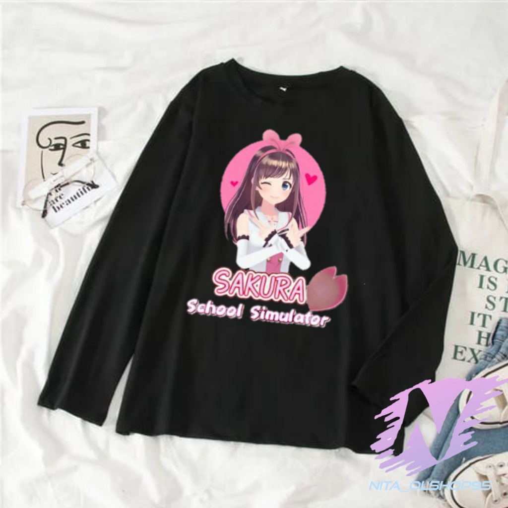 sakura school simulator terbaru baju kaos anak sakura school simulator lengan panjang