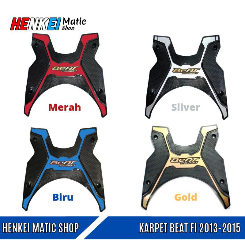 Keset Motor Beat Karpet Beat Sporty Fi 2013 2015 Injeksi Pijakan Alas Kaki Motor Beat - Bahan Tebal