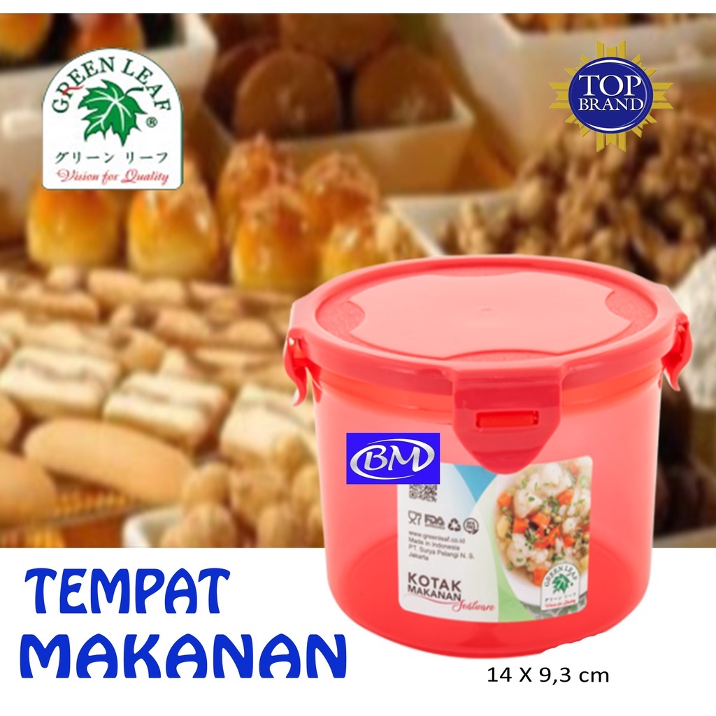 toples klip lock 4 kotak makanan klip lock 4 greenleaf