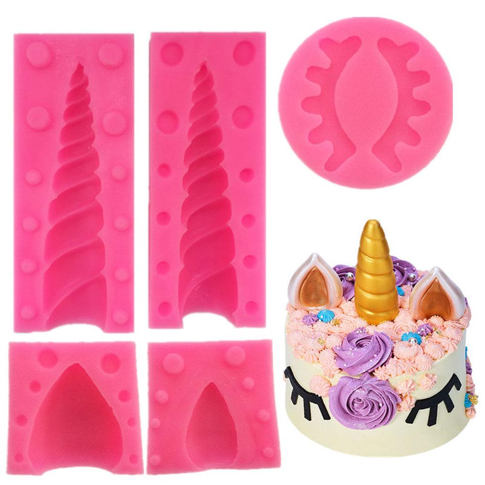 Preva Unicorn Cetakan Silikon DIY Bakery Fondant Permen Clay Sugar Craft Baking Tools