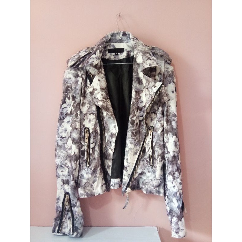 viscose biker jacket