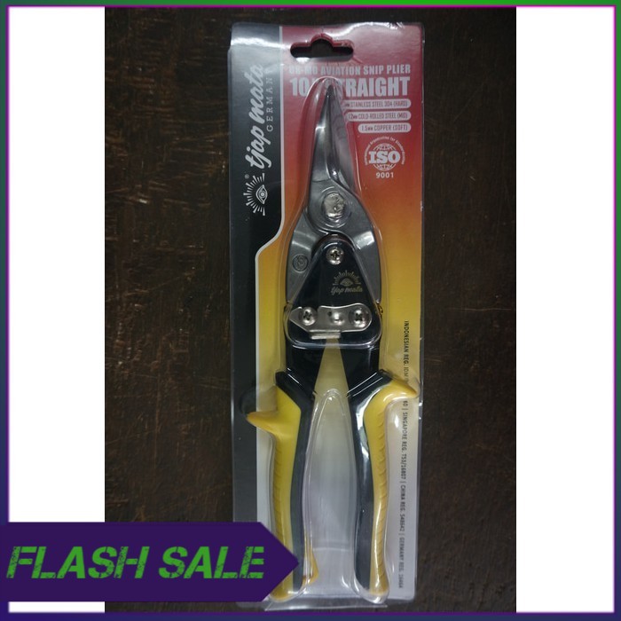 gunting seng   gunting baja ringan 10  lurus cap mata  eyebrand