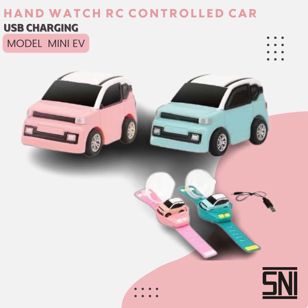 Mobil Remote Control  Mainan Jam Tangan Model Mini EV electric cocok untuk Hadiah Anak Ulang Tahun