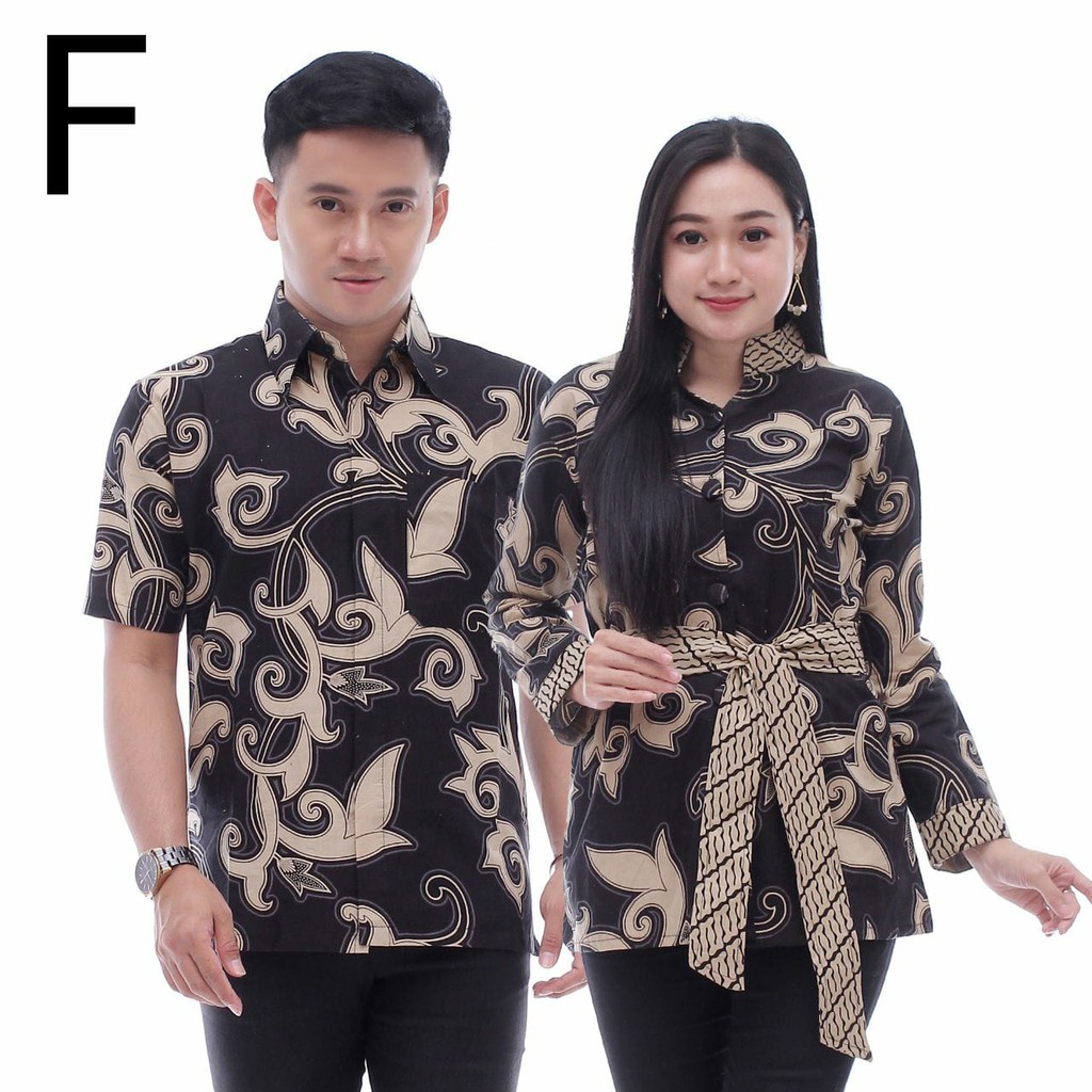 Maura Couple - Sania Ruffle Batik Couple Ori Ndoro Jowi Garansi Termurah Shopee - BATIK MODERN SOLO