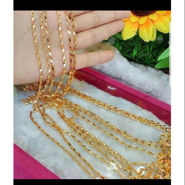 Kalung balok xuping 24k asli panjang 45