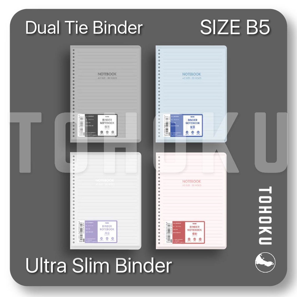 

Loose Leaf Binder Transparan Pastel - Slim