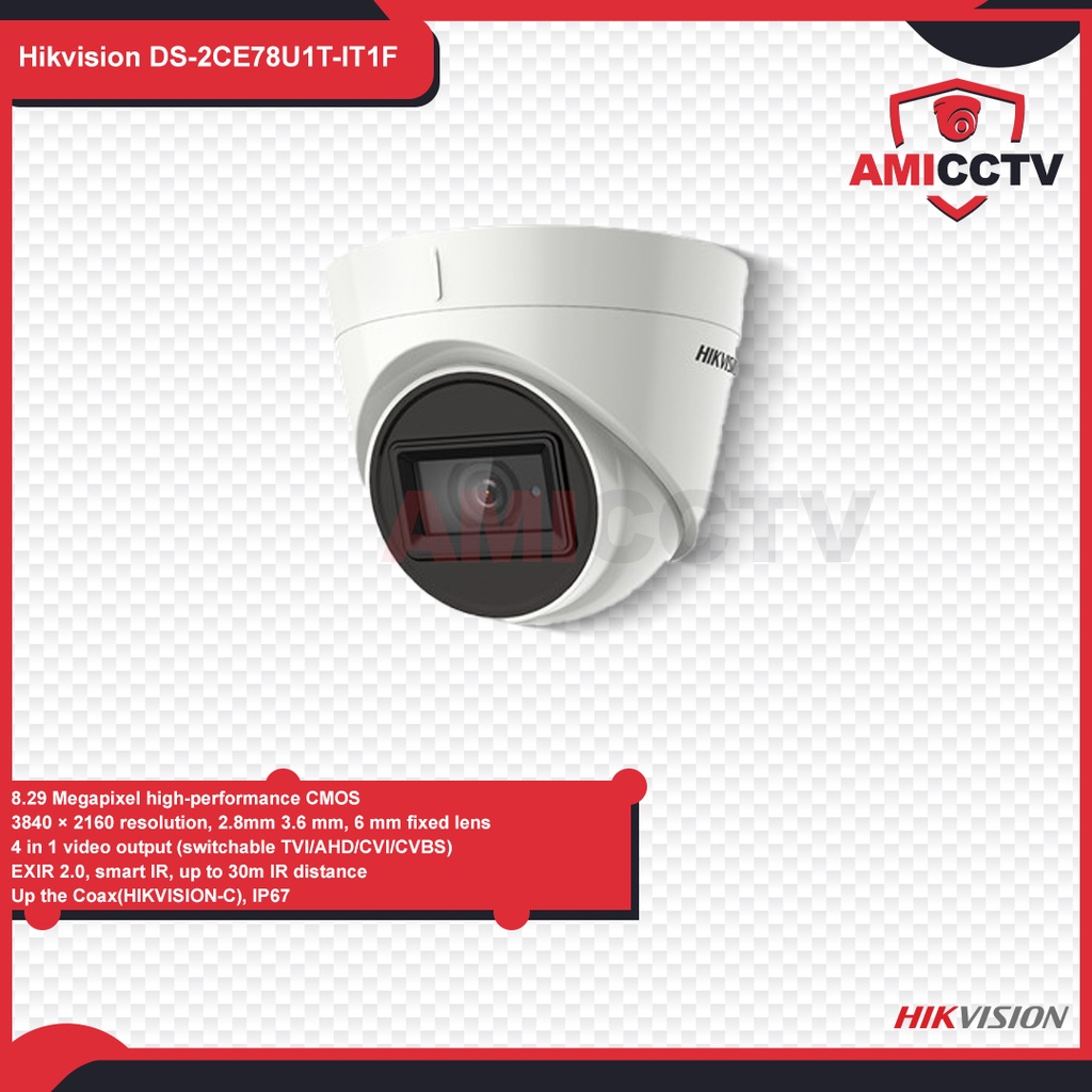 Camera CCTV Hikvision 8,3MP Indoor DS-2CE78U1T-IT1F