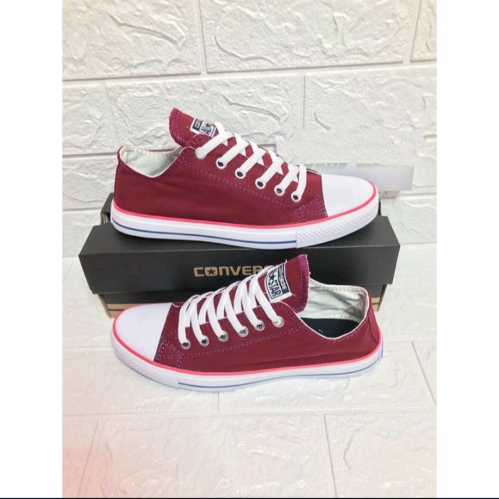 SEPATU SNEAKERS 70S PUTIH LIS MERAH TERBARU SEPATU PRIA WANITA BISA COD