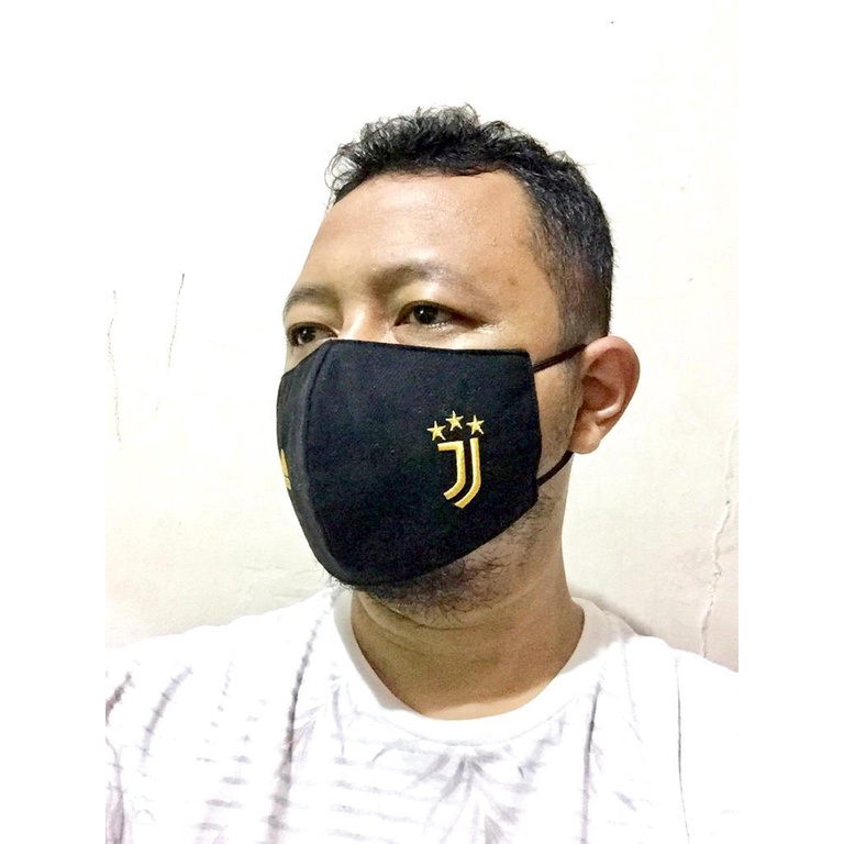 Masker JUVE (bordir &amp; 3 ply)