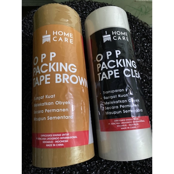 

LAKBAN ATAU Isolasi Home Care / OPP PACKING TAPE - BROWN DAN CLEAR(BENING)