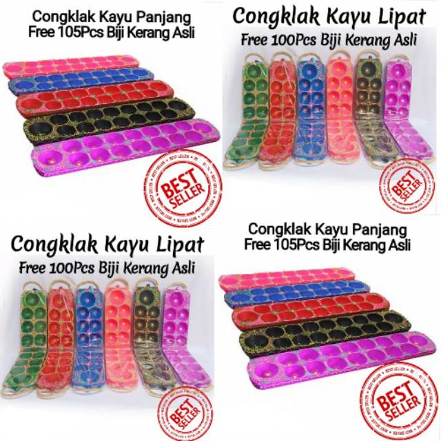 Congklak Kayu Lipat / Congklak Kayu Panjang / Congklak Lipat Free Biji Kerang Asli