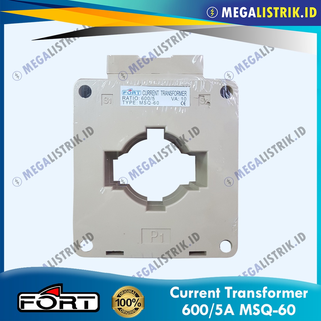 FORT CURRENT TRANSFORMER 600/5A MSQ-60 / CT PANEL METER 600 AMPERE / 600A MSQ60