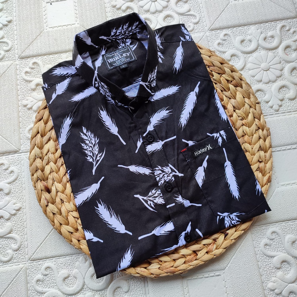 BISA PILIH MOTIF GROSIR MURAH KEMEJA PRIA MOTIF BAJU DISTRO SURFING MOTIF DAUN