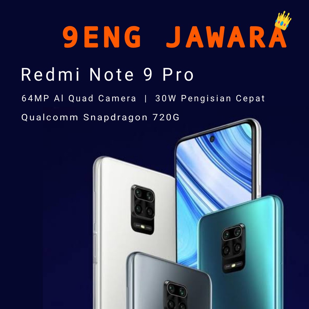 Redmi Note 9 Pro 8/128 Garansi resmi/xiaomi redmi note 9 pro/xiaomi redmi/hp murah/note 9 pro