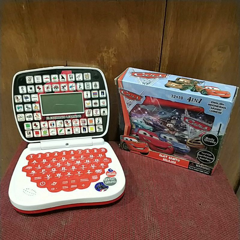 mainan laptop belajar bahasa inggris cina arab indonesia 4 bahasa alat bantu belajar