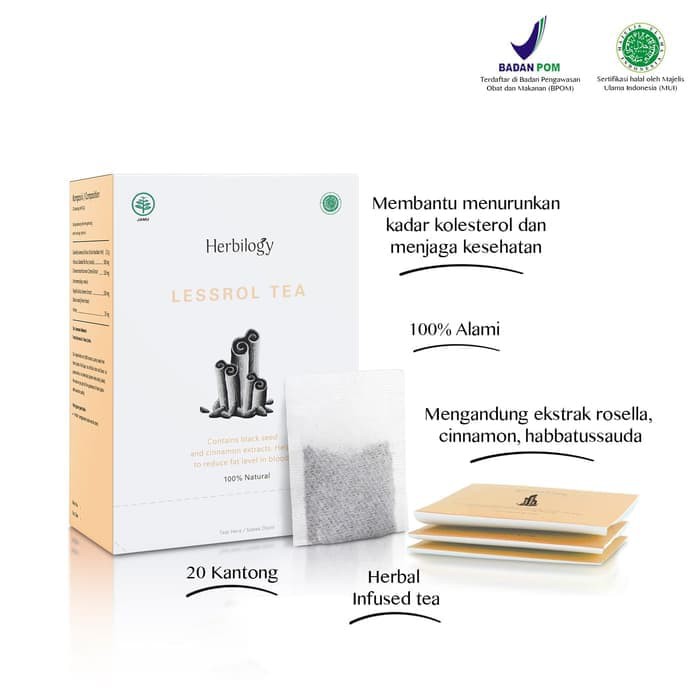 

PROMO HERBILOGY LESSROL TEA 100% NATURAL ( MENURUNKAN KOLESTROL ) TERMURAH