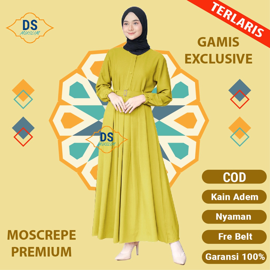 Gamis remaja Pesta Mewah Kekinian Premium Jumbo Syari Wanita Terbaru 2021 Polos Hitam Putih Modern