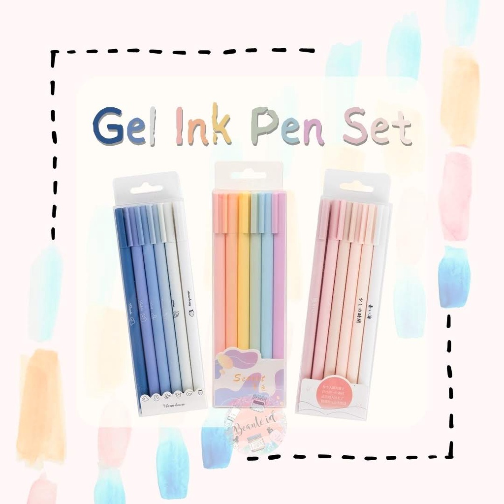 

Pen Pena Pulpen Gel Bolpoin Aesthetic Stuff Unik Lucu Untuk Sekolah Belajar Kuliah Kantor Black Ink 0.5 mm 6 PCS Bulpen Model Pelangi - Merah Kuning Hijau Ungu Biru