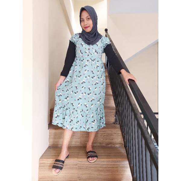 Dress Laura K5/ Dress Busui/Dress kancing