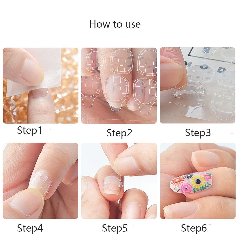 SUYO Nail Art Tape Baru Dua Sisi DIY Tips Decals Manicure Extension Untuk 10lembar 240PCs