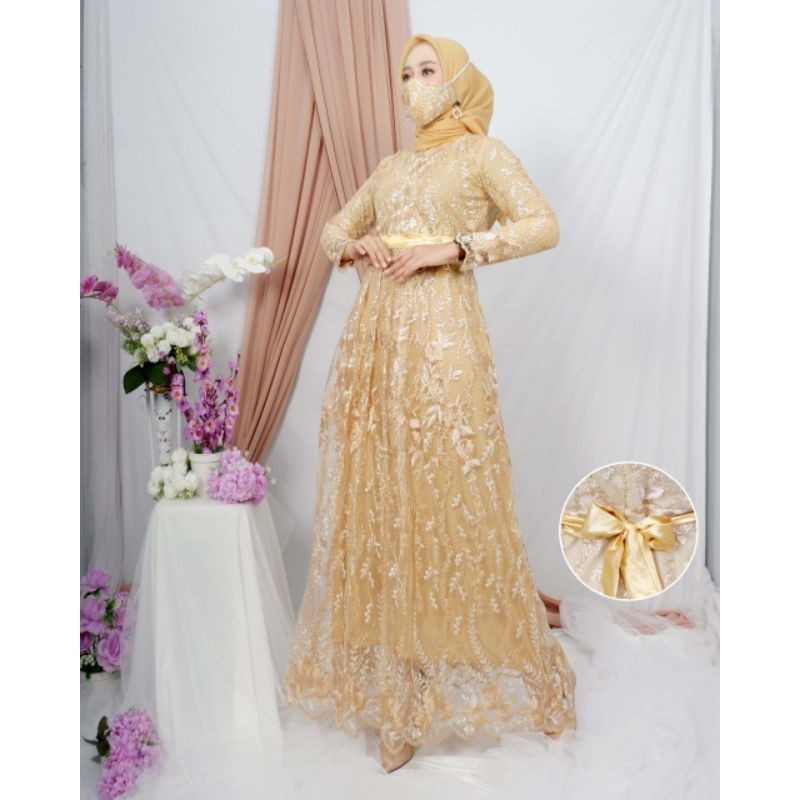 KEBAYA ORIGINAL/KEBAYA PESTA/GAMIS REMPLE PITA SATIN/GAMIS SINTIA/BY ADELIA