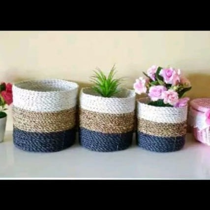 POT ANYAMAN PANDAN / KERANJANG PANDAN / HOME DECOR / NATURAL STUFF / TEMPAT MAINAN ANAK PANDAN