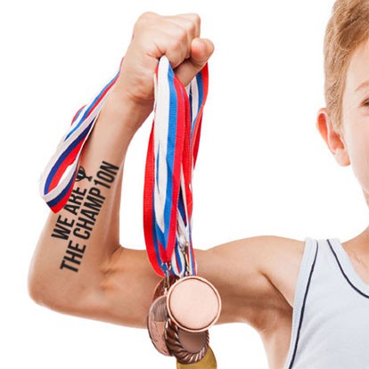 

POTATOO WE ARE THE CHAMPION Temporary Tatto Stiker