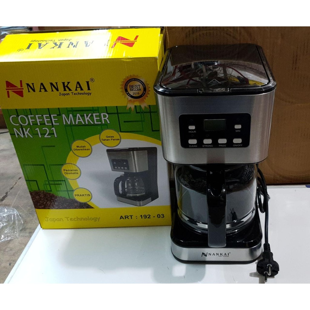 NANKAI Coffee Maker Alat Pembuat Kopi Mesin 1.5 L Black Decker nescafe