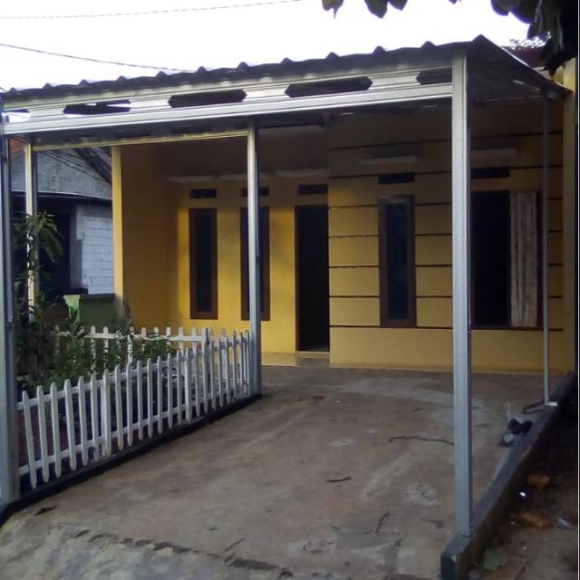 KANOPI BAJA  RINGAN  0 65 Kanopi Rumah  Minimalis Alderon Taso Galvalum 