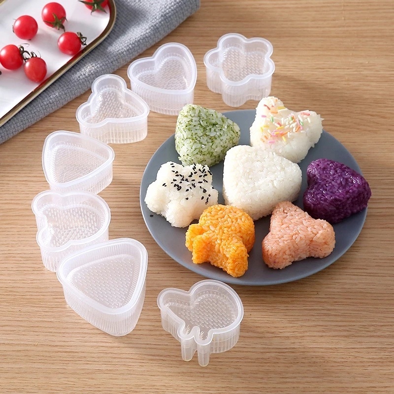 [Harga Grosir]Set Cetakan Sushi / Onigiri / Bento Bentuk Hewan Bahan Plastik Gaya Jepang/Hot Sale