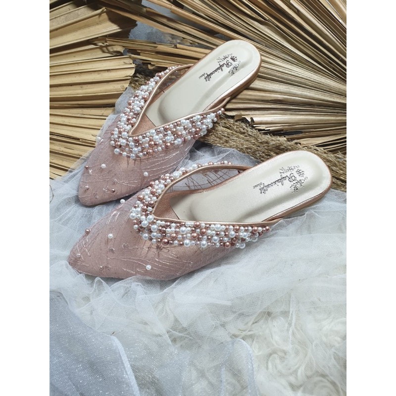 flatshoes kathy rosegold tinggi 1cm