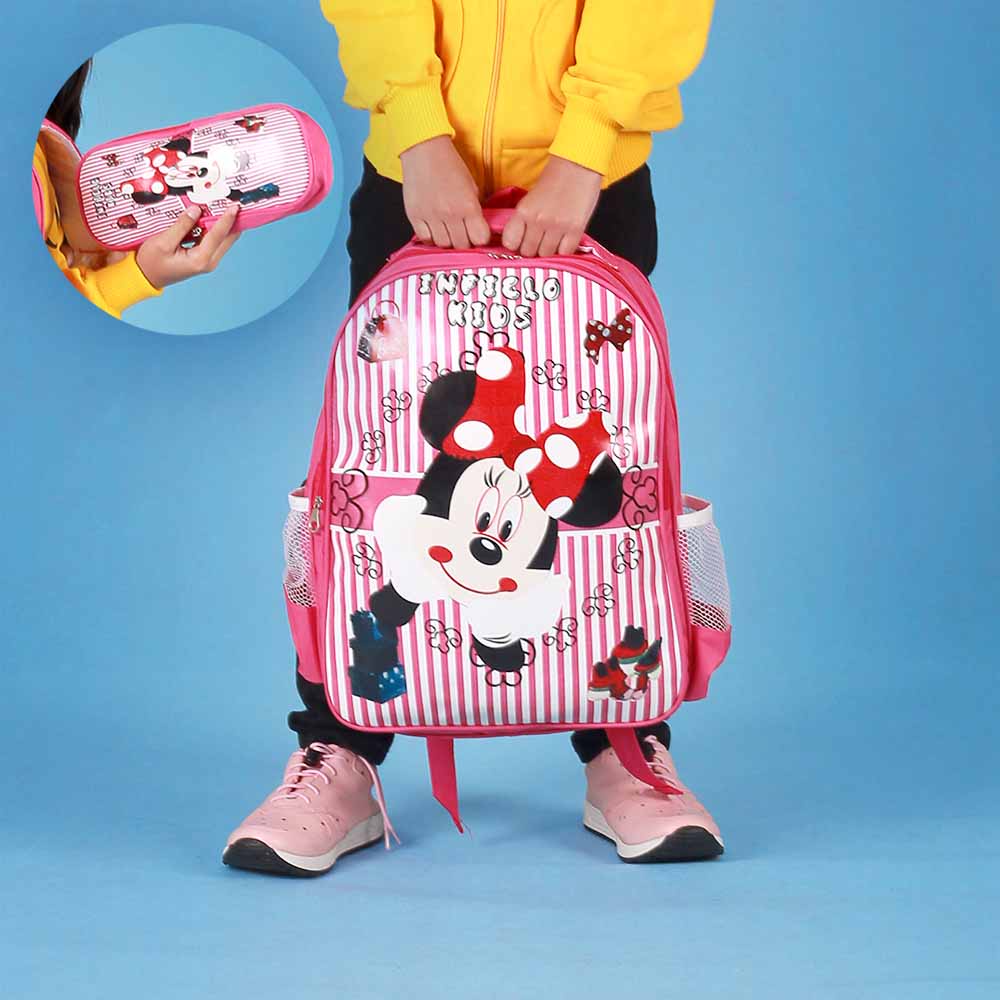 Tas Sekolah Ransel Backpack Anak Perempuan PAUD TK SD Motif Minnie Mouse Lucu Model Terbaru Kualitas Terbaik