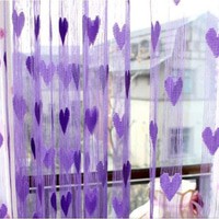 Heart Line Window Curtain 200X100cm