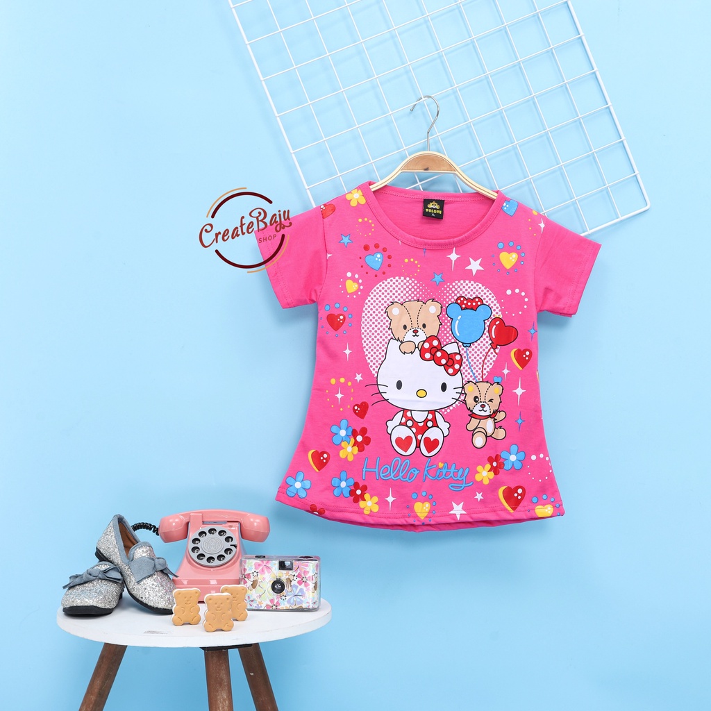 KAOS ANAK CEWEK HELLO KITTY 1-7 TAHUN BAJU ATASAN ANAK PEREMPUAN TERMURAH FASHION