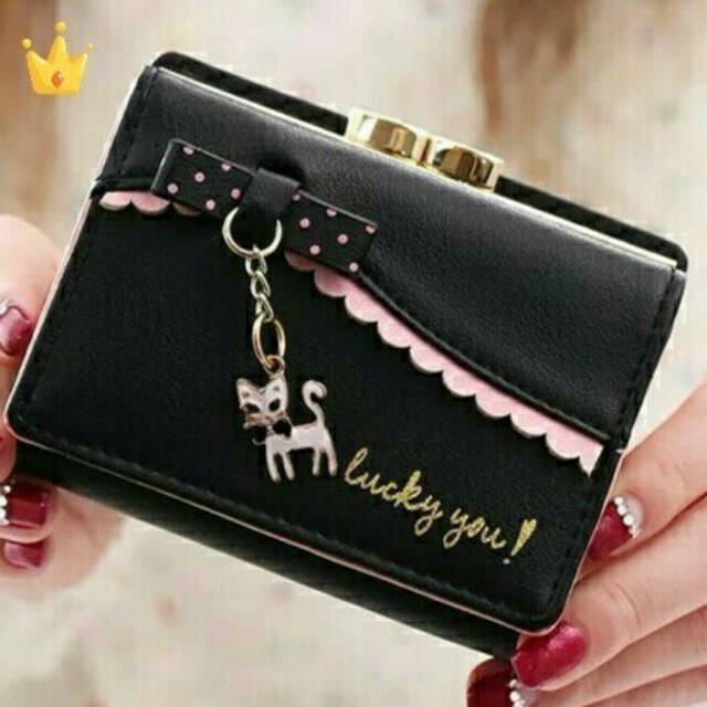 Dompet renda kucing mini /dompet lipat murah