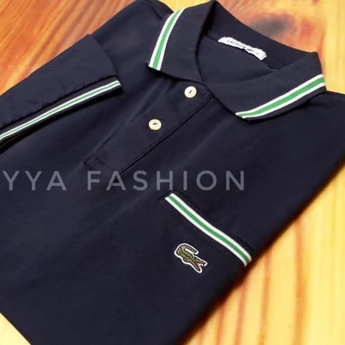 POLO SHIRT LACOSTE ORIGINAL IMPORT - HITAM