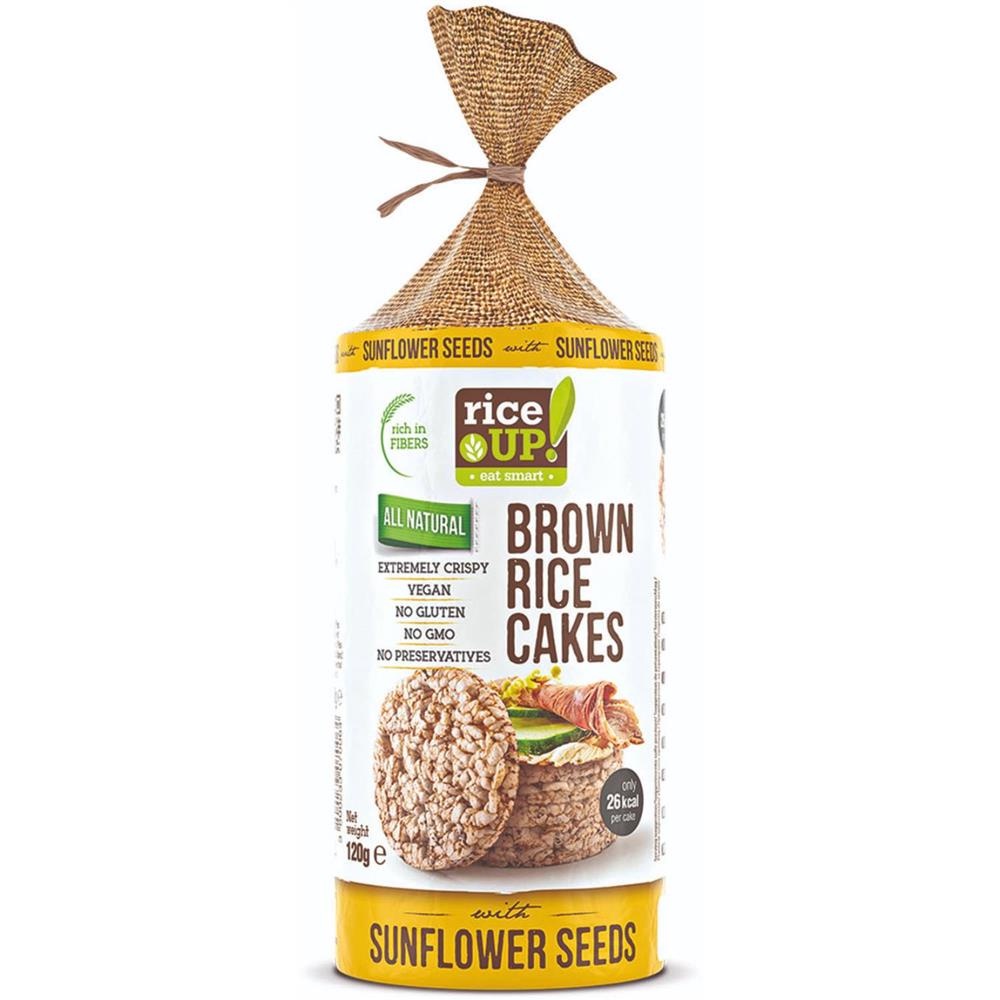 RICE UP BROWN RICE CAKE SUNFLOWER SEEDS 120GR