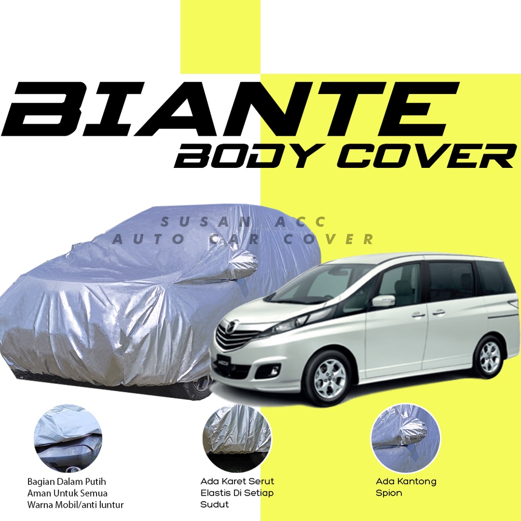 Body Cover Mobil Biante Sarung Mobil biante/mazda biante/serena/carnival/serena c24/serena c26/fortuner/fortuner vrz/pajero/pajero sport/pajero dakar/vellfire