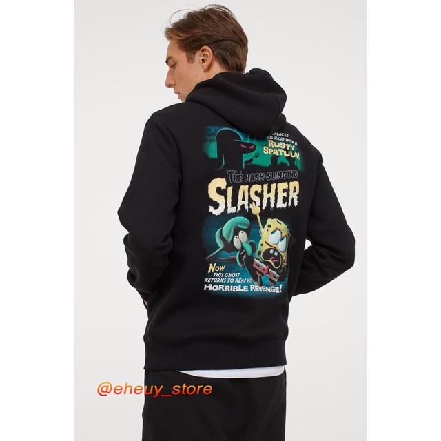 HOODIE H&amp;M SPONGEBOB SLASHER Hoodie SPONGEBOB H&amp;M hoodie hnm spongebob ori hoodie spongebob biru