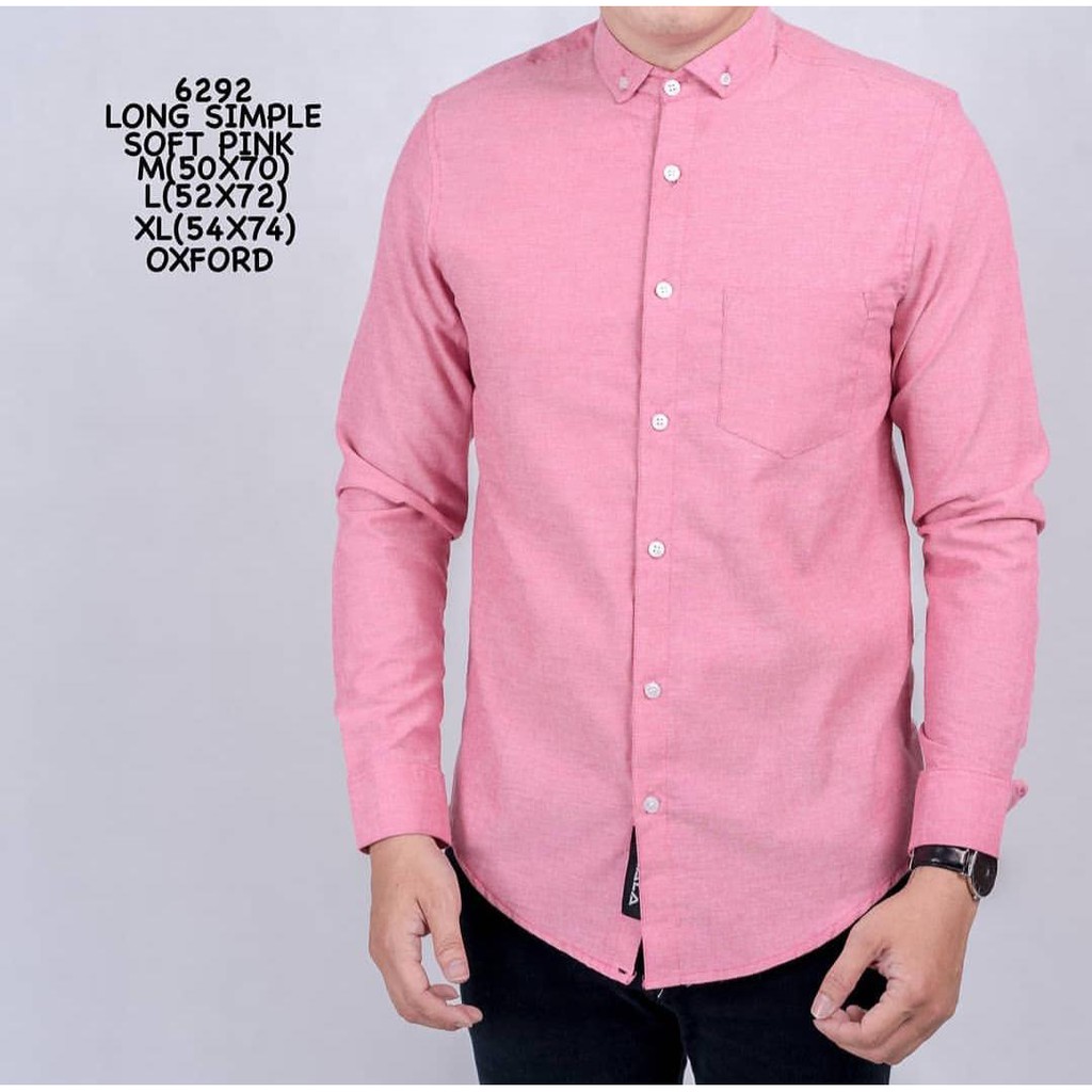 Terhitz kemeja panjang pria cowok biru navy dongker polos formal kantor murah...