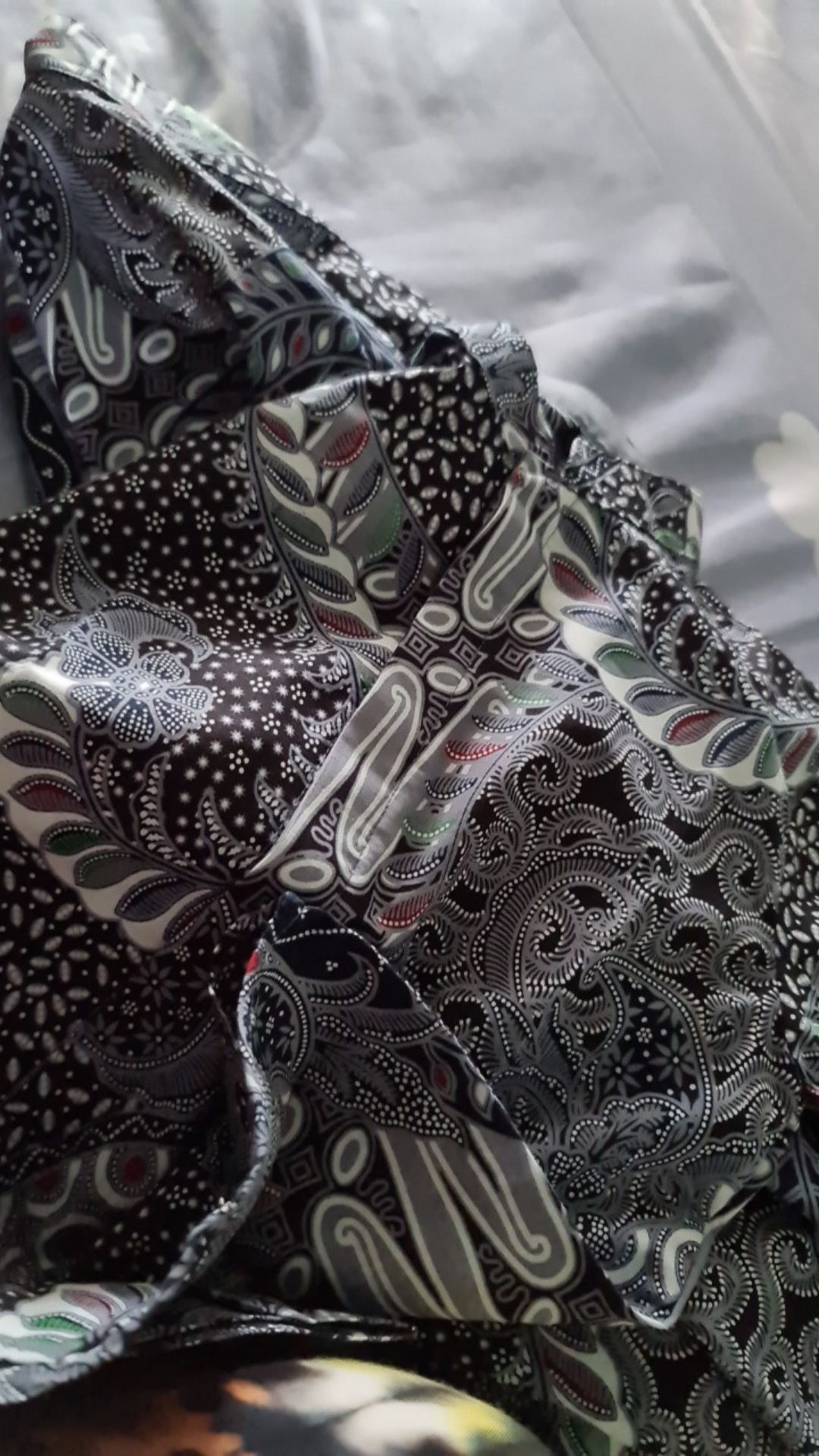 Kemeja Batik Couple Anak & Ayah Panjang / Pendek Warna Abu